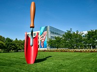 Plantoir gigantic trowel sculpture in Iowa. Original image from Carol M. Highsmith’s America, Library of Congress collection. Digitally enhanced by rawpixel.