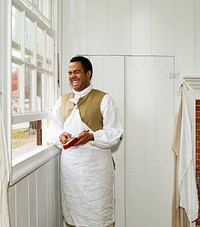 Butcher in Colonial Williamsburg in Williamsburg, Virginia. Original image from <a href="https://www.rawpixel.com/search/carol%20m.%20highsmith?sort=curated&amp;page=1">Carol M. Highsmith</a>&rsquo;s America, Library of Congress collection. Digitally enhanced by rawpixel.