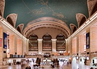 New York City&#39;s Grand Central Station Interior. Original image from <a href="https://www.rawpixel.com/search/carol%20m.%20highsmith?sort=curated&amp;page=1">Carol M. Highsmith</a>&rsquo;s America, Library of Congress collection. Digitally enhanced by rawpixel.