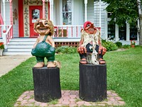 Whimsical troll figures in Mt. Horeb, Wisconsin. Original image from <a href="https://www.rawpixel.com/search/carol%20m.%20highsmith?sort=curated&amp;page=1">Carol M. Highsmith</a>&rsquo;s America, Library of Congress collection. Digitally enhanced by rawpixel.