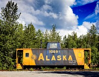 Old Railroad box car, Alaska. Original image from <a href="https://www.rawpixel.com/search/carol%20m.%20highsmith?sort=curated&amp;page=1">Carol M. Highsmith</a>&rsquo;s America. Digitally enhanced by rawpixel.