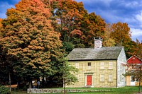 The Sloan-Raymond-Fitch house at Wilton Heritage Museum in Connecticut. Original image from Carol M. Highsmith’s America, Library of Congress collection. Digitally enhanced by rawpixel.