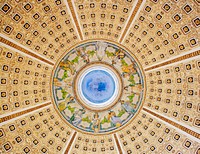 Library of Congress Reading Room Ceiling. Original image from <a href="https://www.rawpixel.com/search/carol%20m.%20highsmith?sort=curated&amp;page=1">Carol M. Highsmith</a>&rsquo;s America, Library of Congress collection. Digitally enhanced by rawpixel.
