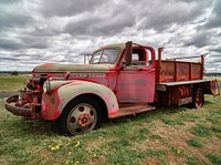 Old red truck. Original image from Carol M. Highsmith’s America, Library of Congress collection. Digitally enhanced by rawpixel.