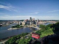 View from the Duquesne Incline station, atop Mount Washington, of downtown Pittsburgh, Pennsylvania. Original image from Carol M. Highsmith’s America, Library of Congress collection. Digitally enhanced by rawpixel.