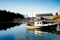 Lone Lobster Boat in Eastport, Maine. Original image from Carol M. Highsmith’s America, Library of Congress collection. Digitally enhanced by rawpixel.