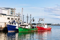 Scene at the busy harbor on Casco Bay in Portland, Maine. Original image from Carol M. Highsmith’s America, Library of Congress collection. Digitally enhanced by rawpixel.