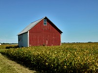 Red barn in a field. Original image from Carol M. Highsmith’s America, Library of Congress collection. Digitally enhanced by rawpixel.