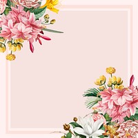 Vintage botanical frame design vector