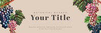 Vintage botanical banner design illustration