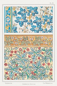Art nouveau crown imperial flower pattern collection design resource