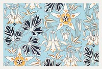 Art nouveau columbine flower pattern design resource