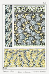 Art nouveau solomon's seal flower pattern collection design resource
