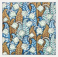 Art nouveau lily of the valley flower pattern design resource