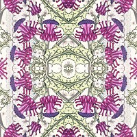 Art nouveau thistle flower pattern design resource