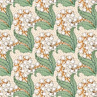 Art nouveau lily of the valley flower pattern design resource