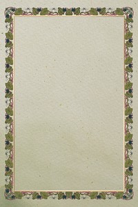 Vintage water lily flower frame design element