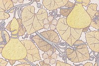 Art nouveau white–flowered gourd flower pattern design resource