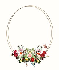 Vintage illustration of Decorative floral frame