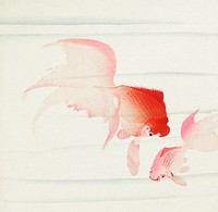 Gold fish (1900 - 1936) by <a href="https://www.rawpixel.com/search/Ohara%20Koson?sort=curated&amp;page=1">Ohara Koson</a> (1877-1945). Original from The Rijksmuseum. Digitally enhanced by rawpixel.
