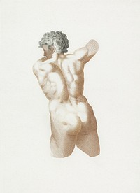 Naked man (1688-1698) by Johan Teyler (1648-1709). Original from The Rijksmuseum. Digitally enhanced by rawpixel.