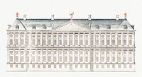 The City Hall in Amsterdam by <a href="https://www.rawpixel.com/search/Johan%20Teyler?sort=curated&amp;page=1">Johan Teyler</a> (1648 -1709). Original from Rijks Museum. Digitally enhanced by rawpixel.