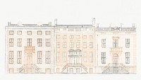 Amsterdam canal houses by <a href="https://www.rawpixel.com/search/Johan%20Teyler?sort=curated&amp;page=1">Johan Teyler</a> (1648 -1709). Original from Rijks Museum. Digitally enhanced by rawpixel.