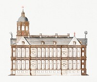 The City Hall in Amsterdam by an anonymous maker (1696-1706). Original from Rijks Museum. Digitally enhanced by rawpixel.