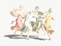 Four Dancing Women by Johan Teyler (1648-1709). Original from Rijks Museum. Digitally enhanced by rawpixel.