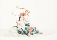 Venus and Adonis by <a href="https://www.rawpixel.com/search/Johan%20Teyler?sort=curated&amp;page=1">Johan Teyler</a> (1648-1709). Original from The Rijksmuseum. Digitally enhanced by rawpixel.