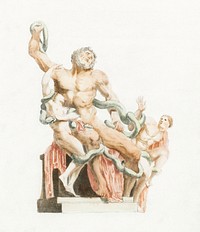 Laoco&ouml;n and his sons by <a href="https://www.rawpixel.com/search/Johan%20Teyler?sort=curated&amp;page=1">Johan Teyler</a> (1648 -1709). Original from The Rijksmuseum. Digitally enhanced by rawpixel.