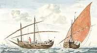 Ships on the sea of Istanbul by <a href="https://www.rawpixel.com/search/Johan%20Teyler?sort=curated&amp;page=1">Johan Teyler</a> (1648-1709). Original from The Rijksmuseum. Digitally enhanced by rawpixel.