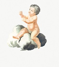 A naked child by Johan Teyler (1648-1709). Original from Rijks Museum. Digitally enhanced by rawpixel.