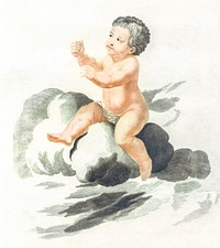 A naked child by <a href="https://www.rawpixel.com/search/Johan%20Teyler?sort=curated&amp;page=1">Johan Teyler</a> (1648-1709). Original from The Rijksmuseum. Digitally enhanced by rawpixel.