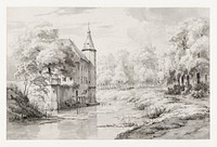 Kasteel Soelen by <a href="https://www.rawpixel.com/search/George%20Andries%20Roth?sort=curated&amp;type=all&amp;page=1">George Andries Roth</a> (1809&ndash;1887). Original from the Rijksmuseum. Digitally enhanced by rawpixel.