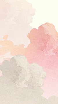 Pastel pink mobile wallpaper, abstract watercolor design