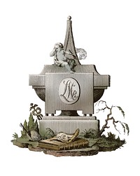 Gravestone with mourning angel (1799) by <a href="https://www.rawpixel.com/search/Jean%20Bernard?sort=curated&amp;page=1">Jean Bernard</a> (1775-1883). Original from the Rijks Museum. Digitally enhanced by rawpixel.