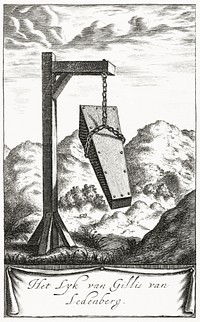 The coffin of Ledenberg to the gallows (1619) by anonymous. Original from The Rijksmuseum. Digitally enhanced by rawpixel.
