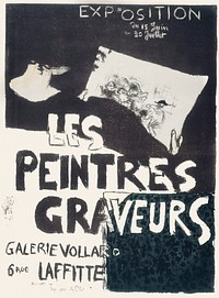 Poster of the exhibition for the 1st album of "Peintres Graveurs" edited by Vollard (1896) print in high resolution by Pierre Bonnard. Original from the Public Institution Paris Mus&eacute;es. Digitally enhanced by rawpixel.