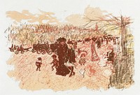 Avenue du Bois (1899) print in high resolution by Pierre Bonnard. Original from the Public Institution Paris Mus&eacute;es. Digitally enhanced by rawpixel.