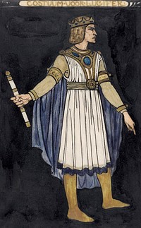 Costume design for Lucifer (1878–1938) painting in high resolution by Richard Roland Holst. Original from the Rijksmuseum. Digitally enhanced by rawpixel.