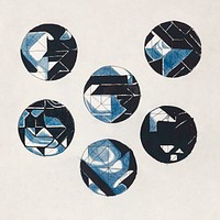 Six circular designs (1878–1938) painting in high resolution by Richard Roland Holst. Original from the Rijksmuseum. Digitally enhanced by rawpixel.