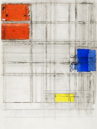 Study for a Composition (1940&ndash;1941) painting in high resolution by Piet Mondrian. Original from The Art Institute of Chicago. Digitally enhanced by rawpixel.