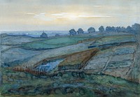 Landscape near Arnhem (1900&ndash;1901) painting in high resolution by Piet Mondrian. Original from the Getty. Digitally enhanced by rawpixel.
