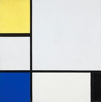 Composition with Yellow, Blue, Black and Light Blue (1929) painting in high resolution by Piet Mondrian. Original from The Yale University Art Gallery. Digitally enhanced by rawpixel.