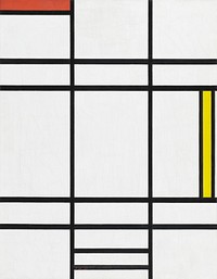 Composition in White, Red, and Yellow (1936) painting in high resolution by Piet Mondrian. Original from Los Angeles County Museum of Art. Digitally enhanced by rawpixel.