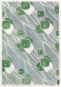 Green Geometric (1915) by <a href="https://www.rawpixel.com/search/Hannah%20Borger%20Overbeck?sort=curated&amp;page=1&amp;topic_group=_my_topics">Hannah Borger Overbeck</a>. Original from The Los Angeles County Museum of Art. Digitally enhanced by rawpixel.