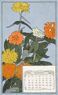 Zinnia (1915) by <a href="https://www.rawpixel.com/search/Hannah%20Borger%20Overbeck?sort=curated&amp;page=1&amp;topic_group=_my_topics">Hannah Borger Overbeck</a>. Original from The Los Angeles County Museum of Art. Digitally enhanced by rawpixel.