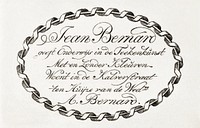 Jean Bernard&#39;s business card, by <a href="https://www.rawpixel.com/search/Jean%20Bernard?sort=curated&amp;page=1">Jean Bernard</a> (1775-1883). Original from The Rijksmuseum. Digitally enhanced by rawpixel.