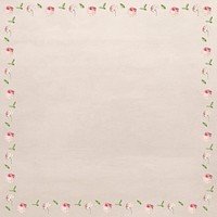 Blooming rose and rose leaves frame design resource